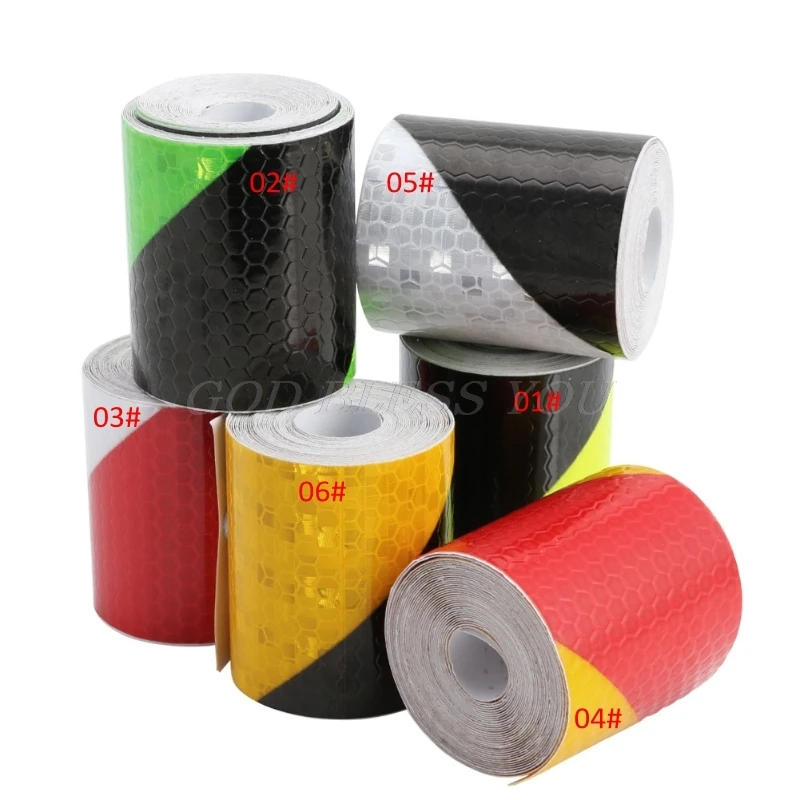 Luxury PVC Safety Reflective Warning Tape Conspicuity Film Sticker Multicolor 3M