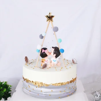 

Cakelove Tent little couple cake topper cupcake party for baking birthday decoration cake decorating tools baking accessories