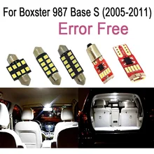 16pc x livre de erros led lâmpada interior dome mapa luz kit pacote para porsche boxster 987 base s (2005-2011)