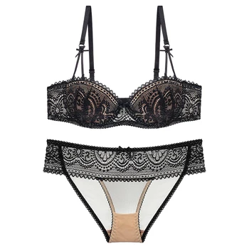 

Women Sexy Bras Lace Bra Briefs Set Push Up Lingerie Underwear Brassiere Girls Sweet Panties Bralette Female Intimates #F