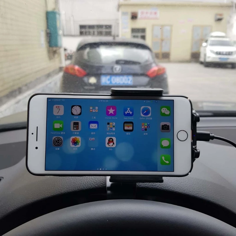 Приборная панель автомобиля Qi Беспроводное зарядное устройство подставка держатель для iphone 8 X S9 S8 S7 DXAC
