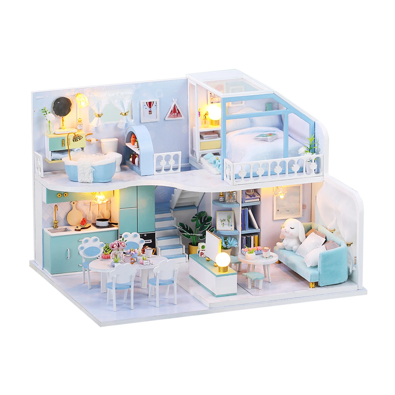 

3D Miniature Dollhouse 1/24 Bedroom Furniture Kits for Adult Children