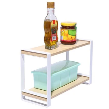 

HOT SALE Standing Rack, 2-Tier Spice Rack, Kitchen Organizer Holder for Jars Bottles Cans, Countertop Spice Racks 1 Pack