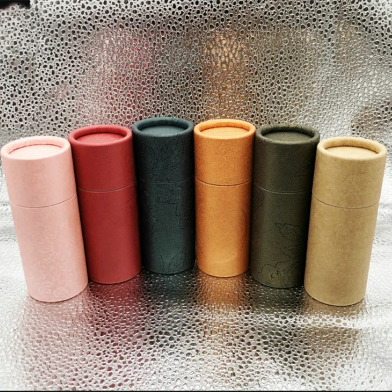 

50pcs/lot 0.3oz 1oz 3oz 10ml 20ml 30ml 50ml 100ml essential oil bottle paper tube packaging box kraft paper gift box printing