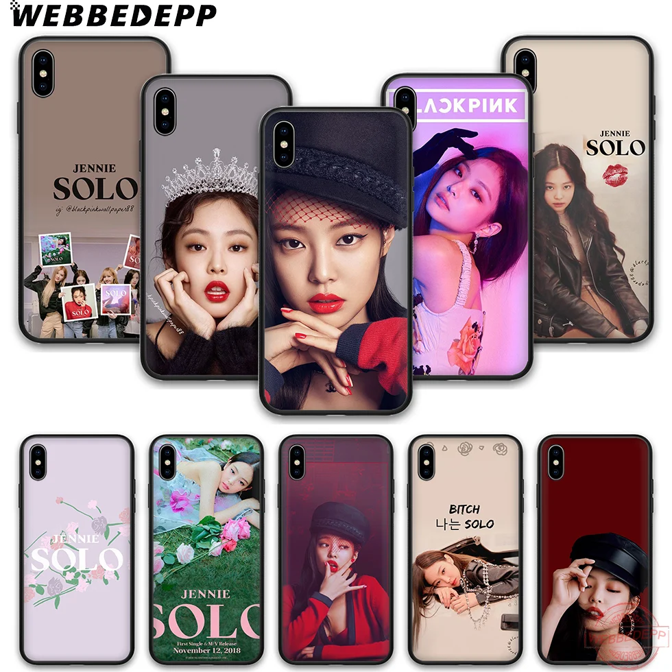 WEBBEDEPP Solo JENNIE Soft Silicone TPU Phone Case for iPhone 5 6 7 8 Plus X XS XR Max 11proMax |