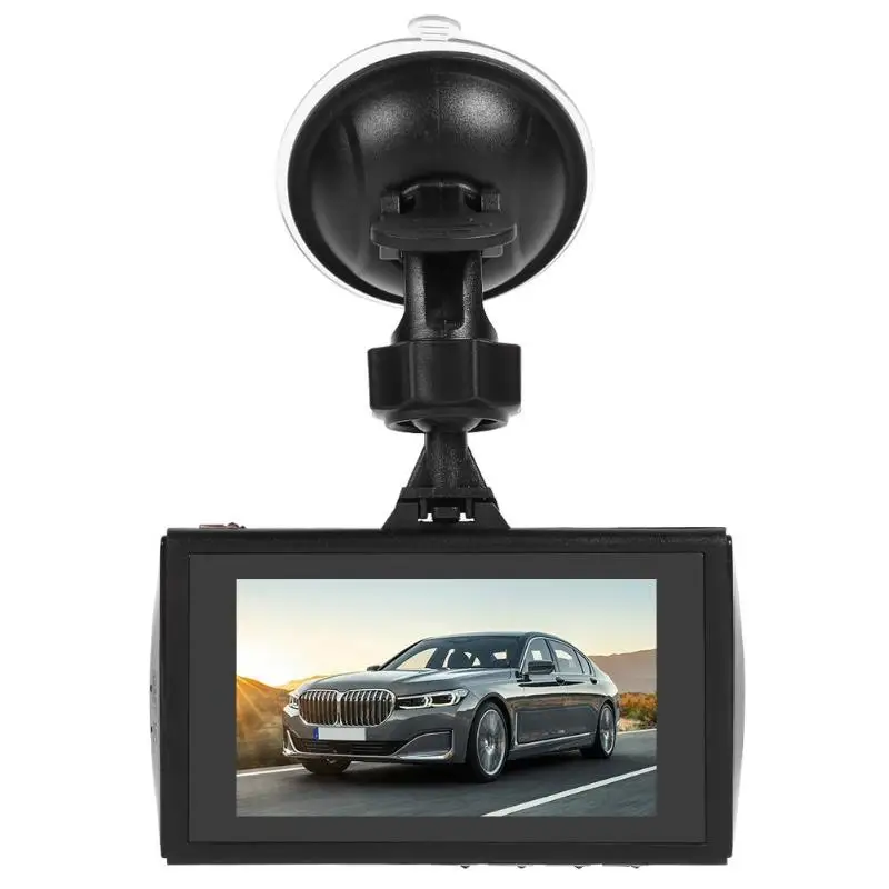 H9 1296p Dashcam 3,0 дюймов экран двойной объектив Автомобильный видеорегистратор gps отслеживание поддержка ADAS двойной записи характеристики