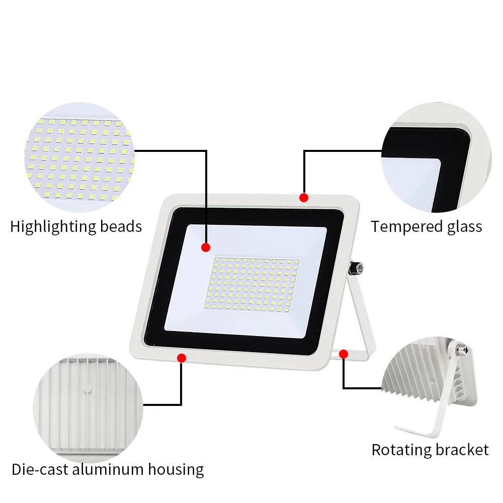 LED Flood Light 10W 20W 30W 50W 100W AC220V IP68 Waterproof