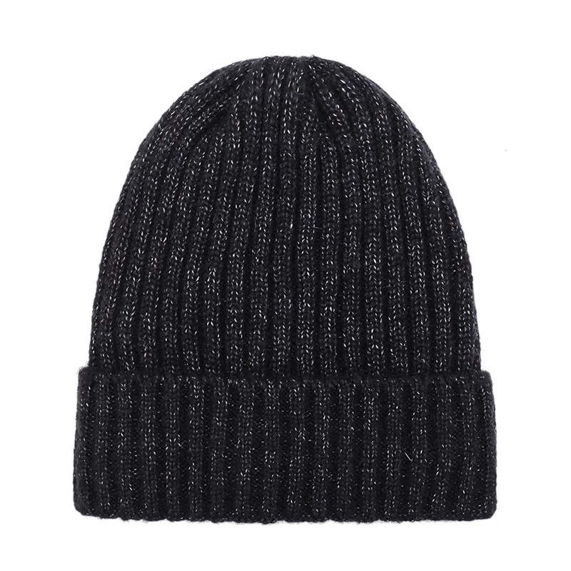 Женская зимняя шапка, вязаные шерстяные шапочки, Женская мода Skullies, повседневные уличные Лыжные шапки, толстые теплые шапки для женщин - Цвет: 2
