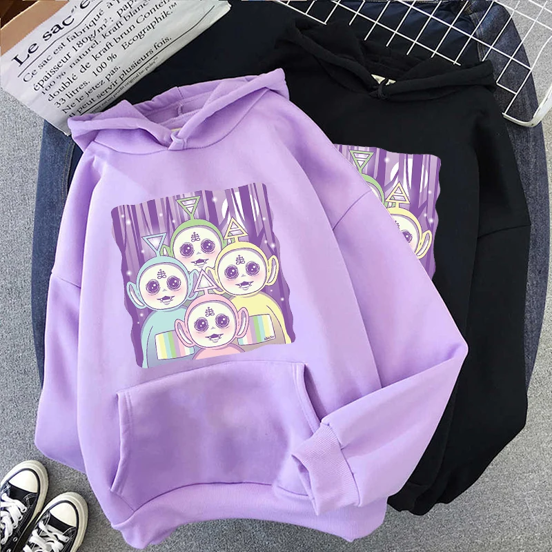 Sudadera con capucha para mujer, Tops coreanos de kpop, Camisetas estampadas, Harajuku holgados de gran tamaño, ropa Kawaii de Hip Hop