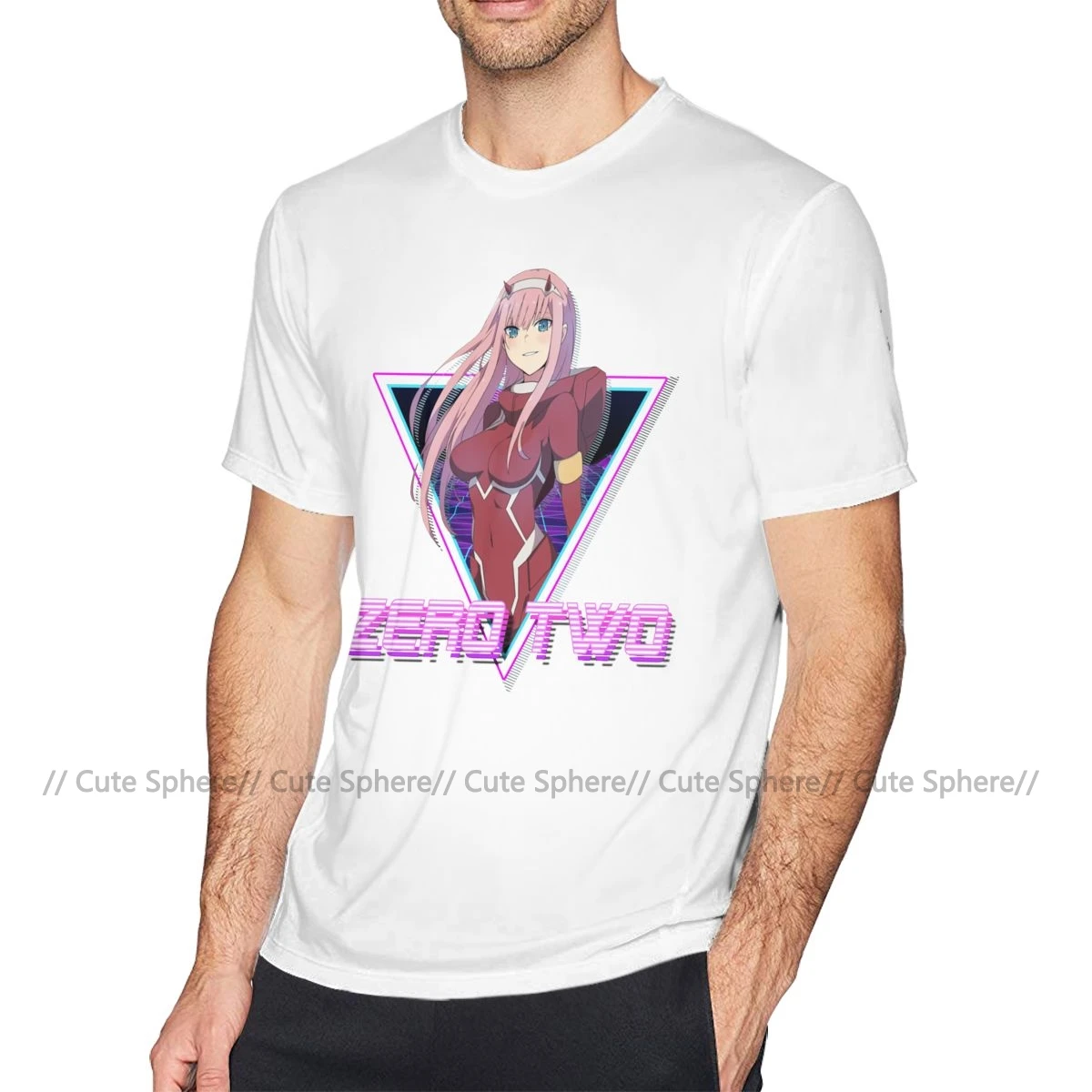 Darling в Franxx футболка Darling в FranXX-ноль два эстетическое футболка Милая хлопковая футболка футболки - Цвет: White