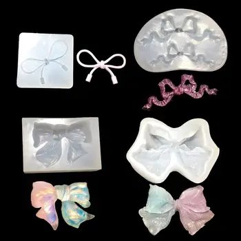 

Handmade Bowtie Pendant Epoxy Resin Casting Mould Bow Silicone Mold Jewelry Making Tools Art Crafts