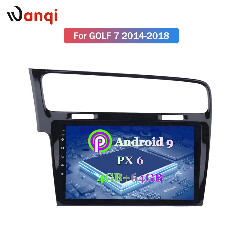 10 1 дюймов Android 9 0 ips + 2.5d Автомобильный мультимедийный плеер для golf 7 2014-2018 gps Радио
