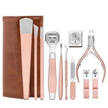 

11pcs Pedicure Tool Stainless Steel Nail Clippers Nail Trimming Tool Nail Knife Pusher Nipper Files Trimmer Dead Skin Remover