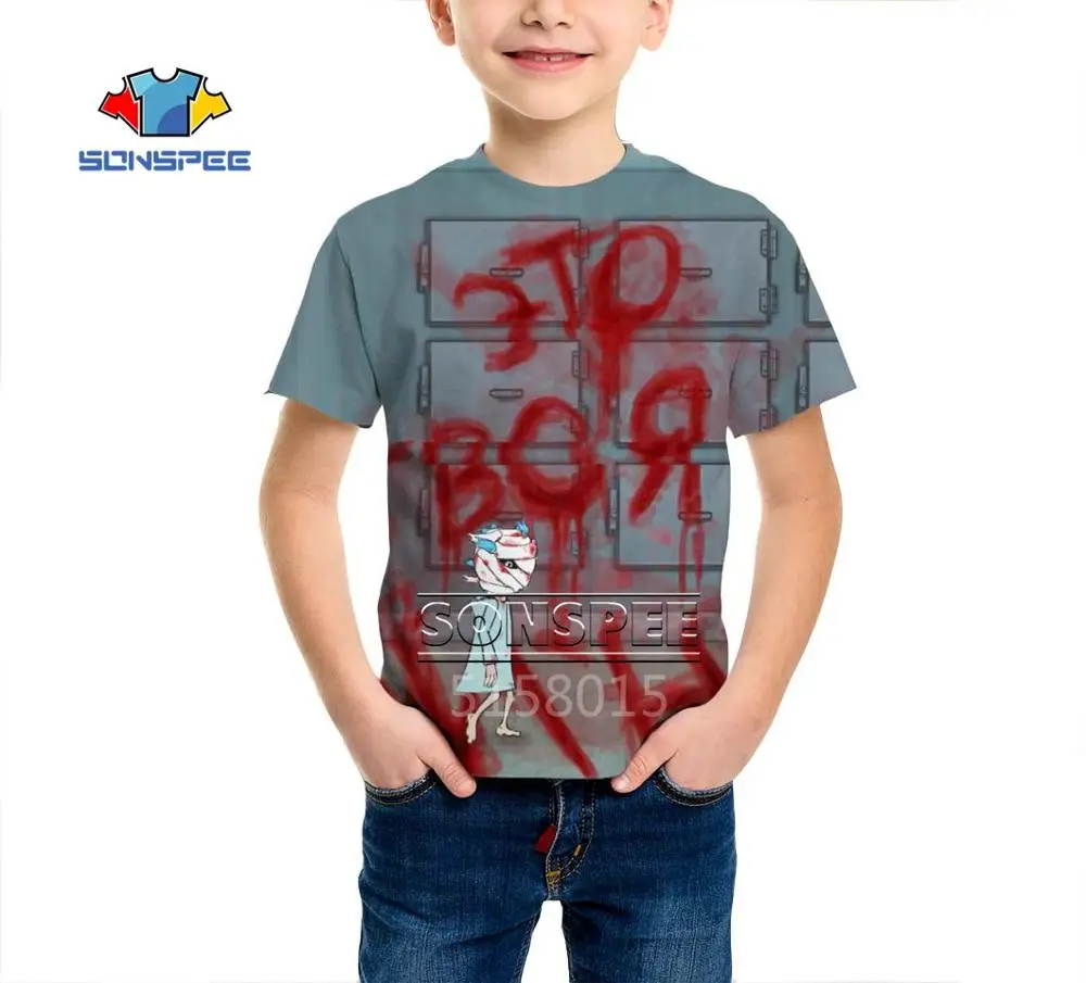 SONSPEE Sally face Harajuku 3d принт для мальчиков и девочек подростков одежда футболка в стиле хип-хоп футболка унисекс с короткими рукавами футболки пуловер X21c