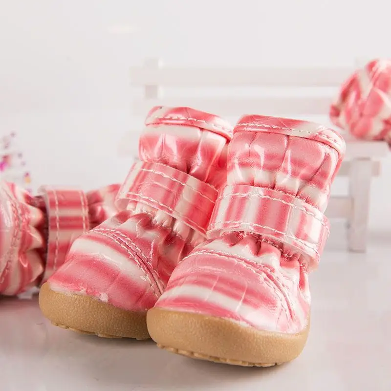 New Small Dog Shoes Warm Winter Boots Waterproof Anti-Slip Pet For Dogs And Cats Cat Skidproof Puppy 4 pcs/set | Дом и сад