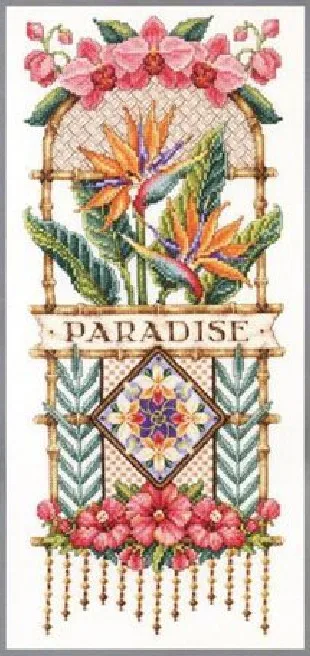 

Gold Collection Counted Cross Stitch Kit Paradise Floral Orchid Flower Flowers