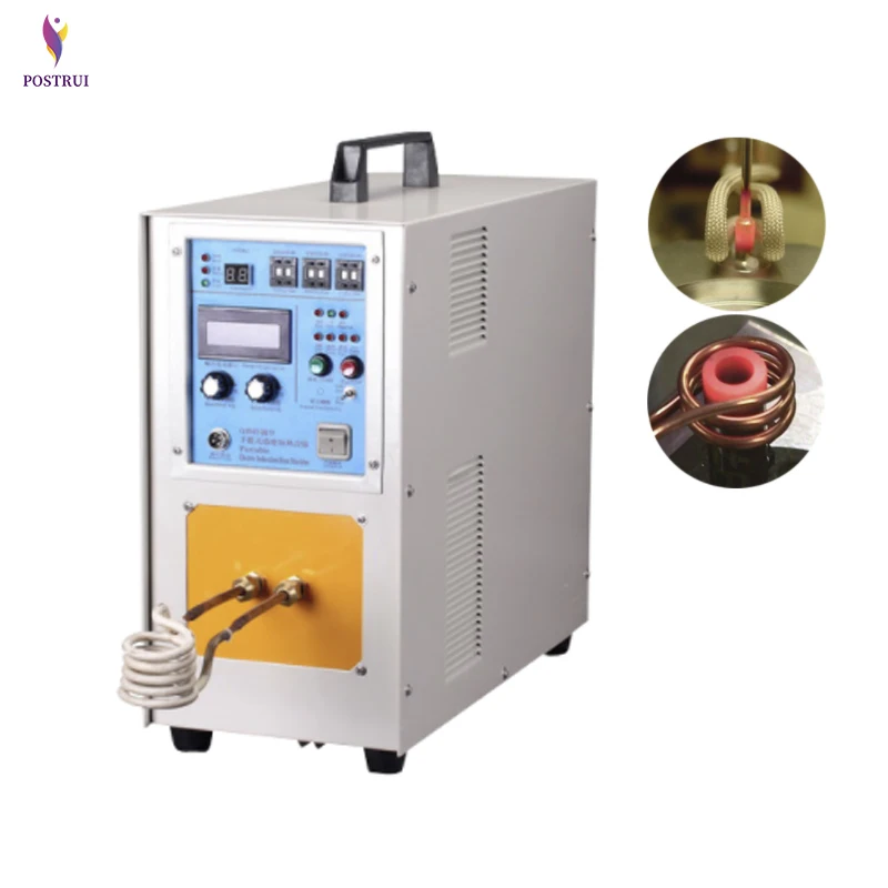 

15KW 30-100KHZ High Frequency Induction Heater Machine Quenching Equipment Small Melting Furnace 220v/110v 1-99s 0.2Mpa, 2L/min