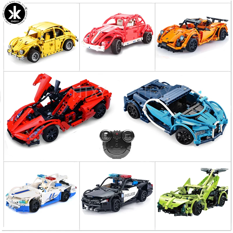 

Transformation Technic RC Supercar Building Blocks For City Police Vehicles Motor Remote Control Sports Car Children's Toys Gift
