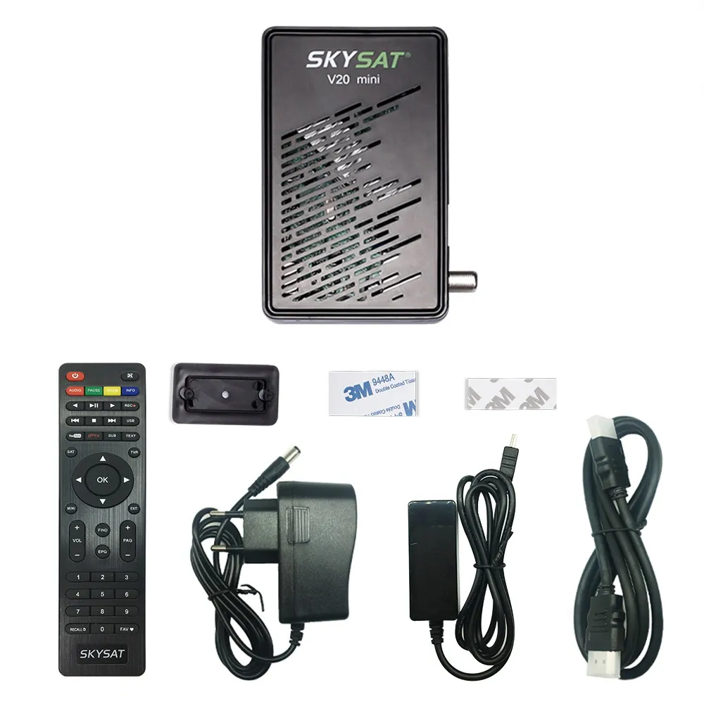 V20 mini Спутниковый ресивер SKYSAT V20 Mini DVB S2 tv Box Cline CCCams Newcamd Powervu Youtube IP tv Receptor спутниковый ТВ ресивер HD - Цвет: V20 mini