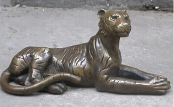 

Copper Crafts decoration Fine Buddha Brass felino pure Bronze catamount Posse Cat listra do tigre escultura desconto