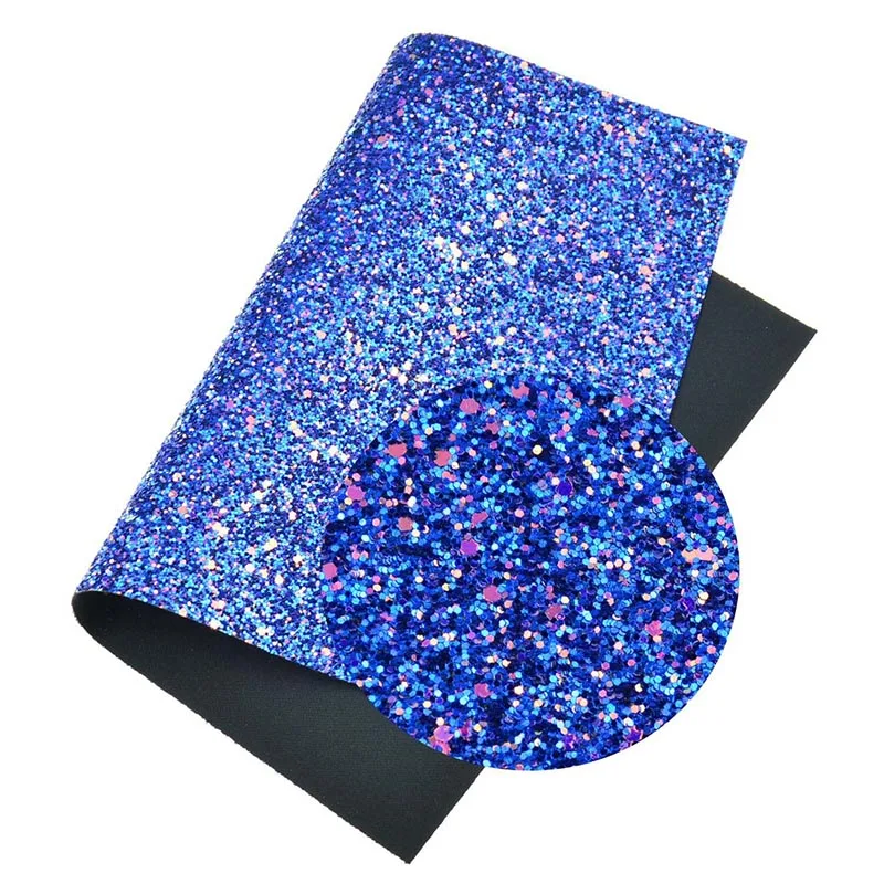 22*30cm A4 Chunky Glitter Synthetic Leather Fabric Shiny Bow Fabric DIY Accessories Fabric Handmade Crafts Patchwork Material