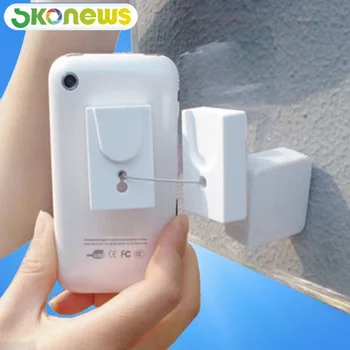 

20 pcs Mobile Wall Amount Square Security Wire Cable Recoiler Plus Magnetic Clasp Cable Holder Stand For Cell Phone Anti Theft