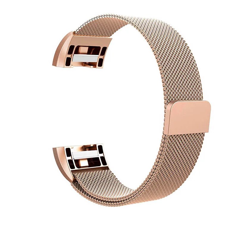 Металлический браслет из нержавеющей стали с петлей на для браслета FitBit Charge 2, сменный Браслет, для браслета FitBit Charge 2 s, аксессуары