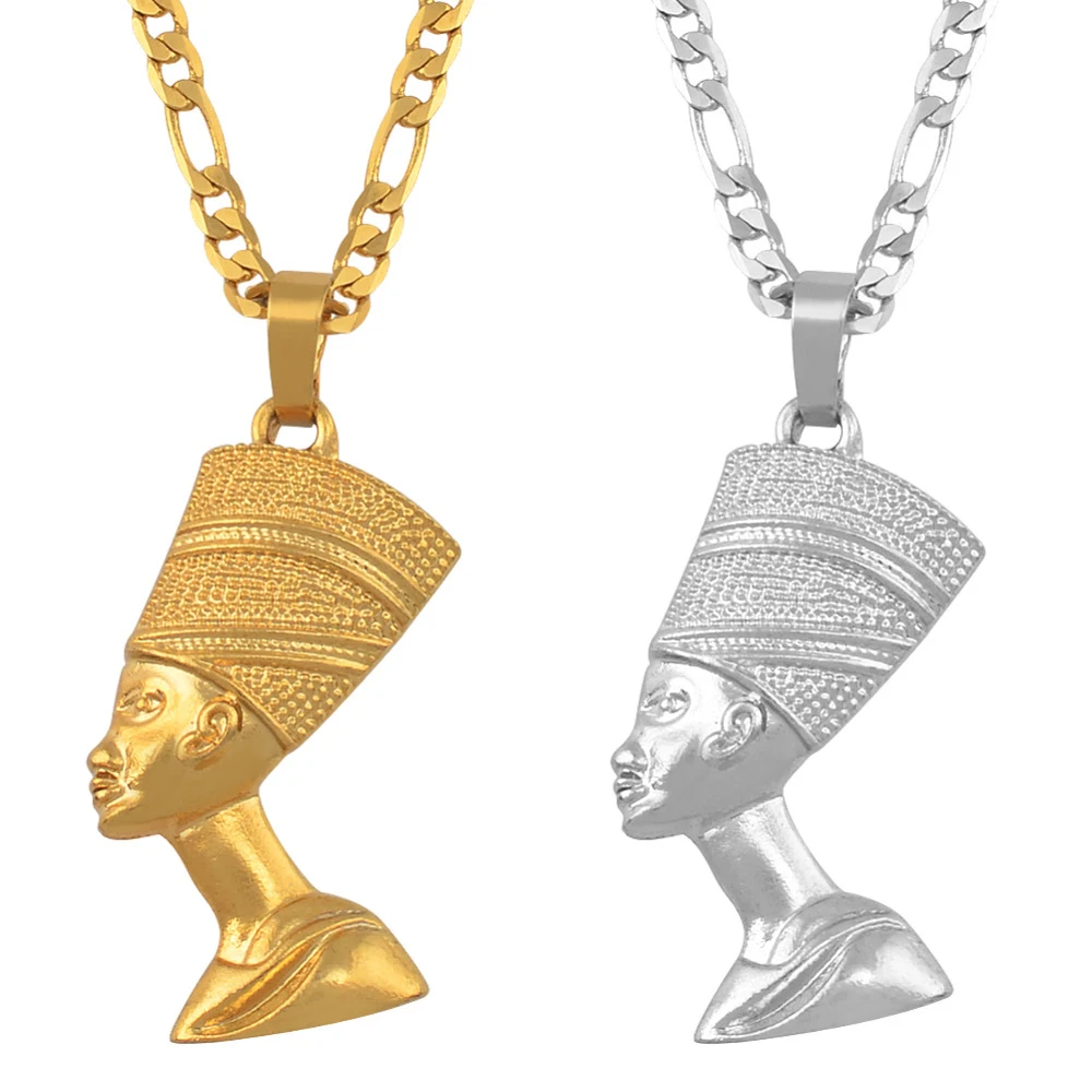 Ожерелья подвески Anniyo с египетской королевой неfertiti для женщин и мужчин