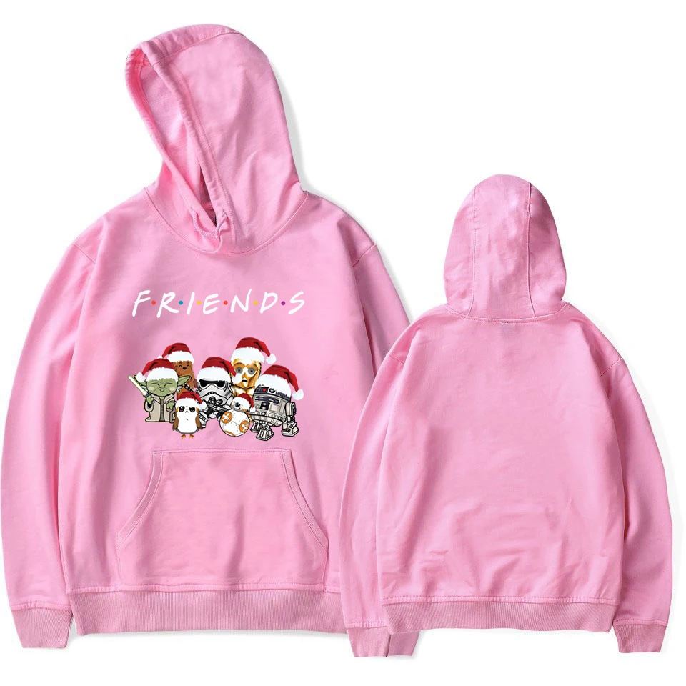 905-JX-FRIENDS 5 Толстовки Зимние флисовые Harajuku толстовки друзья каваи Рождественская рубашка женская одежда красный розовый худи Женские топы с длинными рукавами - Цвет: 905-JX-FRIENDS 5