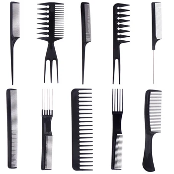 

black comb set professional hair combs anti-static hair combs Hair make-up Tools