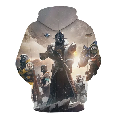 Онлайн игры Destiny 2 опавших Семья принт 3D одежда Повседневное Для мужчин худи утренней пробежки спортивная фуфайка Осень новинка зимы топ с длинными рукавами в стиле «хип-хоп» Свободный пуловер S-4XL