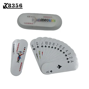 

K8356 1Set Strip Paper Poker Texas Hold'em Paper Playing Cards Smooth Poker Cards For Children Board Game Card 1.496*5.04 inch