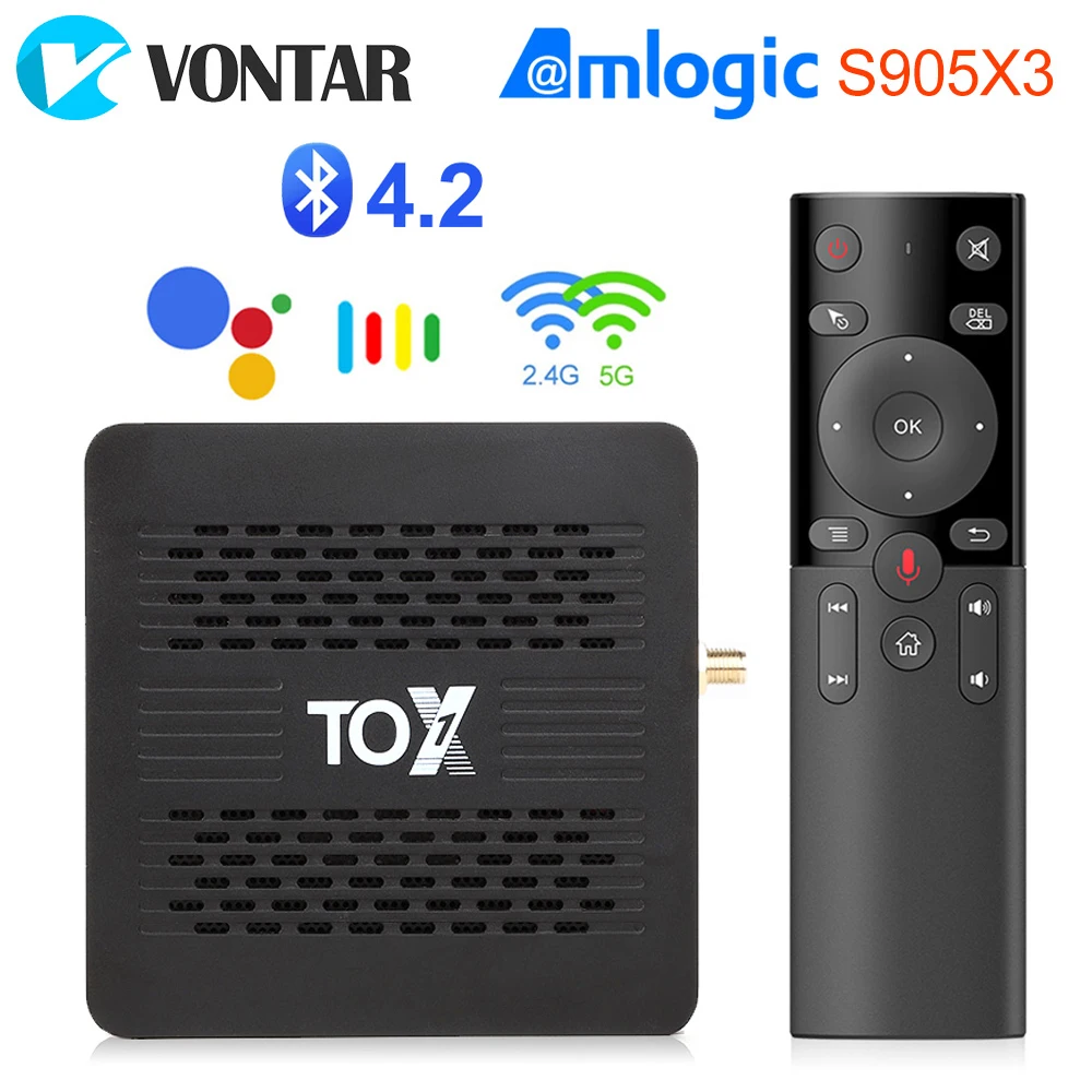 ТВ приставка TOX1 Smart TV Box Android 9 Amlogic S905X3 4 ГБ 32 Dual Wifi 1000 м BT 4K медиаплеер телеприставка