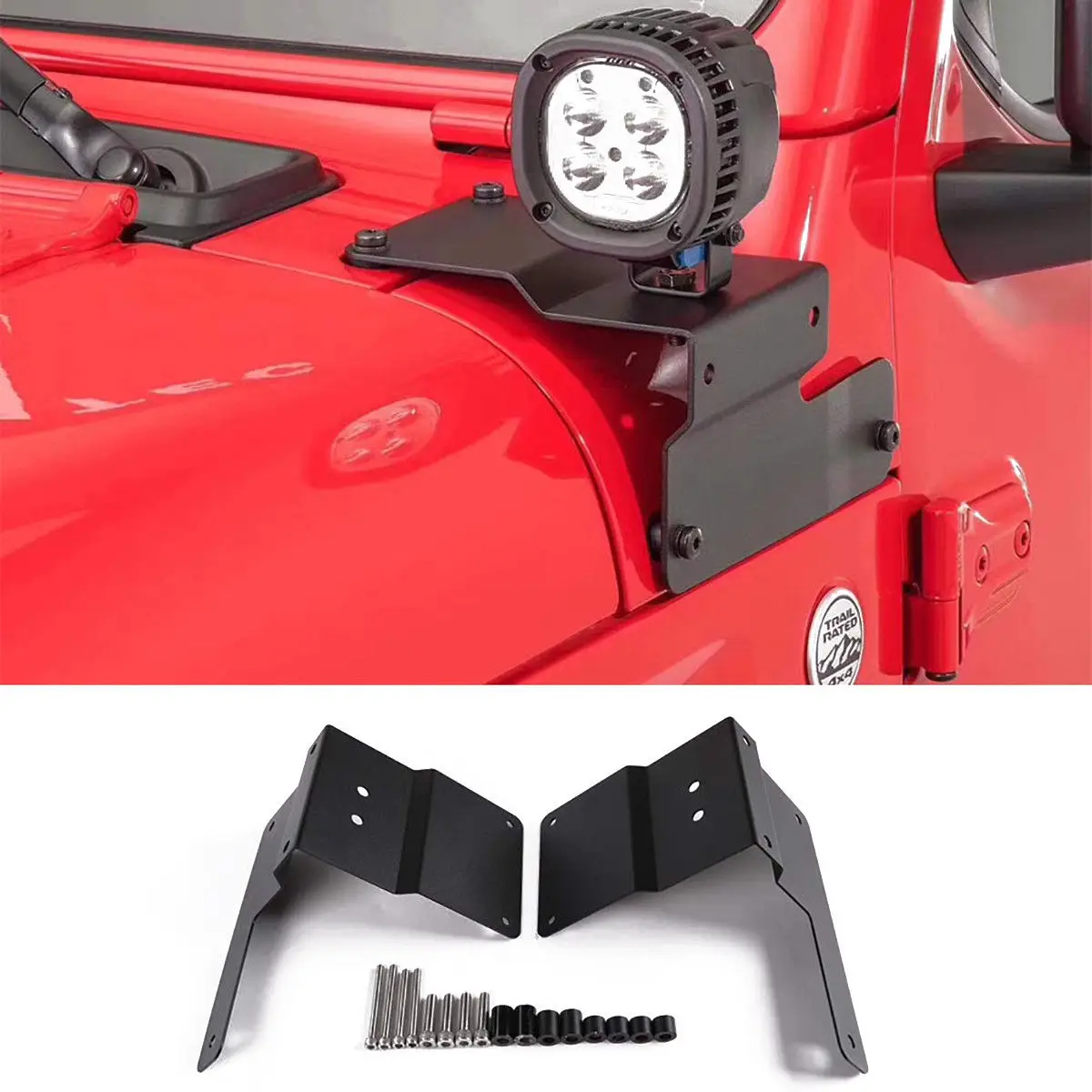 

2set A-pillar Mount Work Lamp Driving Light Brackets 2018 forJeep Wrangler JL