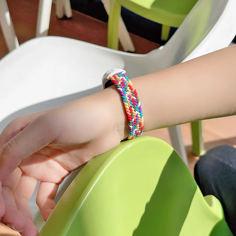 Nylon Braided Solo Loop for Xiaomi Mi band 5 6 Strap Bracelet belt Mi band 3 Miband 4 Wristband for xiaomi Mi band 7 5 watchband
