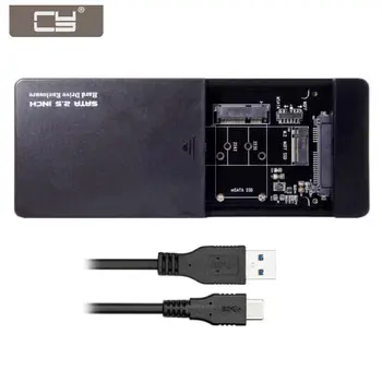 CY Combo M.2 NGFF B-key & mSATA SSD to USB Type-C Converter Case Enclosure with Switch
CY Combo M.2 NGFF B-key & mSATA SSD to USB Type-C Converter Case Enclosure with Switch