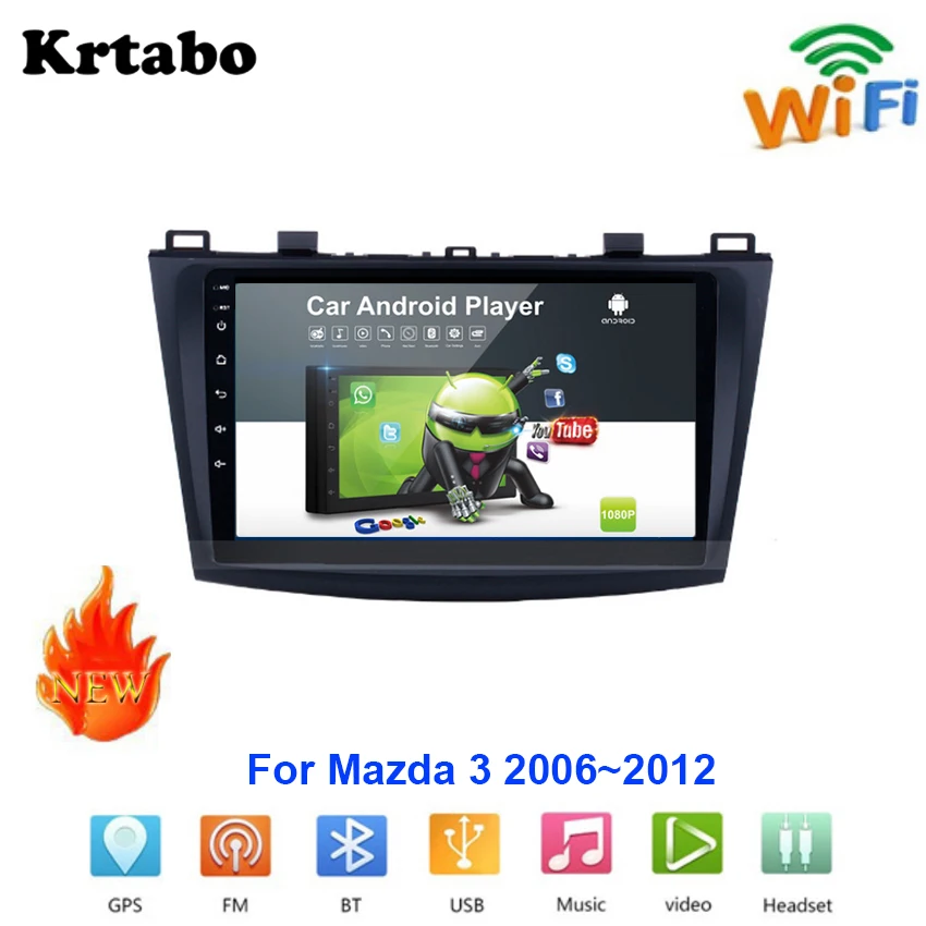 Best Car radio Android multimedia player For Mazda 3 2006~2012 Car touch screen GPS Navigation Support Carplay Bluetooth WIFI
