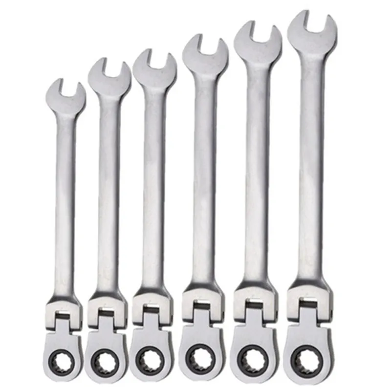 6mm to 21mm Ratchet Spanner Combination Fixed Head Wrench Ratcheting Tool DIY 