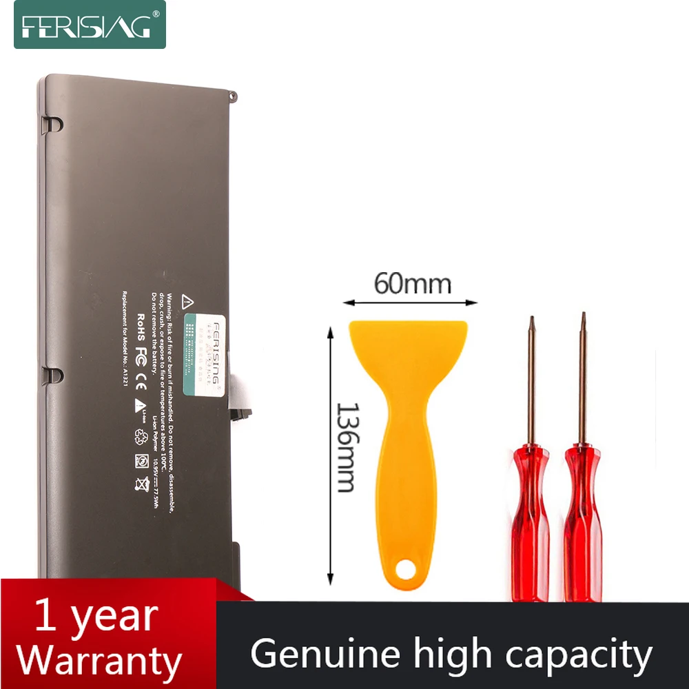 FERISING 7077mah / 77.5Wh 10 95 V A1321 Новая батарея для Apple MacBook Pro 15 &quotA1286 2009 2010 Версия MC118LL/A MC372 MC371