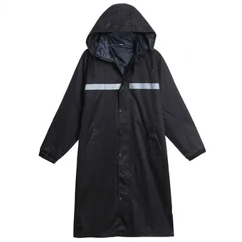 

Long Rain Coat Thicken Durable Outdoor Adults Men Waterproof Raincoat Police Working Motercycle Rainwear Trench Coat Hood L