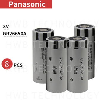 

8pack New for Panasonic Original 26650 CGR26650A 3.7V 2650mAh Li-ion Rechargeable Battery Free Shipping