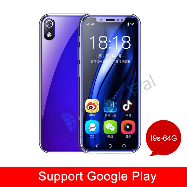 Супер мини мобильный телефон K-TOUCH I9s сотовые телефоны Android 6,0 16 Гб rom Google Play металлическая рамка для лица ID gps 4G смартфон - Цвет: Blue 64g