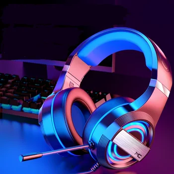 

New Computer Notebook Wire-Controlled Headset Desktop Gaming Microphone Wired Headphones 4D Stereo Surround Sound Earphone
