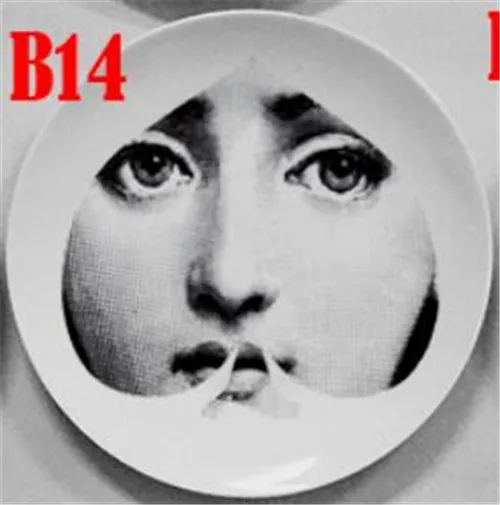 14 Fornasetti тарелка, подвесное блюдо, итальянский дизайн, декоративная подвесная тарелка для дома, европейский стиль, фруктовые тарелки Fornasetti блюдо - Цвет: 14