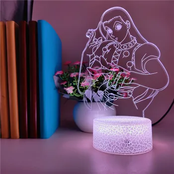 

App Control HUNTER X HUNTER YELLMI ZAOLDYECK Figure Nightlight for Child 7 Colors Birthday Gifts Party Decoration 3D Led Lights