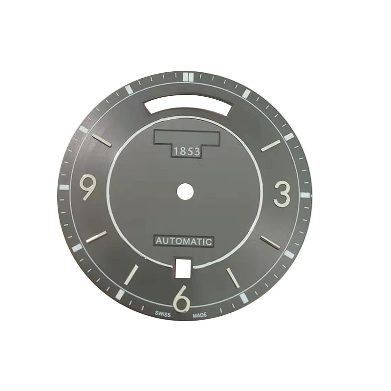Gray silver dial 32,8 мм Циферблат часов для T038430A Мужские механические часы T038 текстовые часы аксессуары T038430 запчасти - Цвет: Gray silver dial