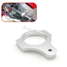 Pul suporte de montagem de garfo de direção, de alumínio, fixador de pé para motocicleta, modificação de prata