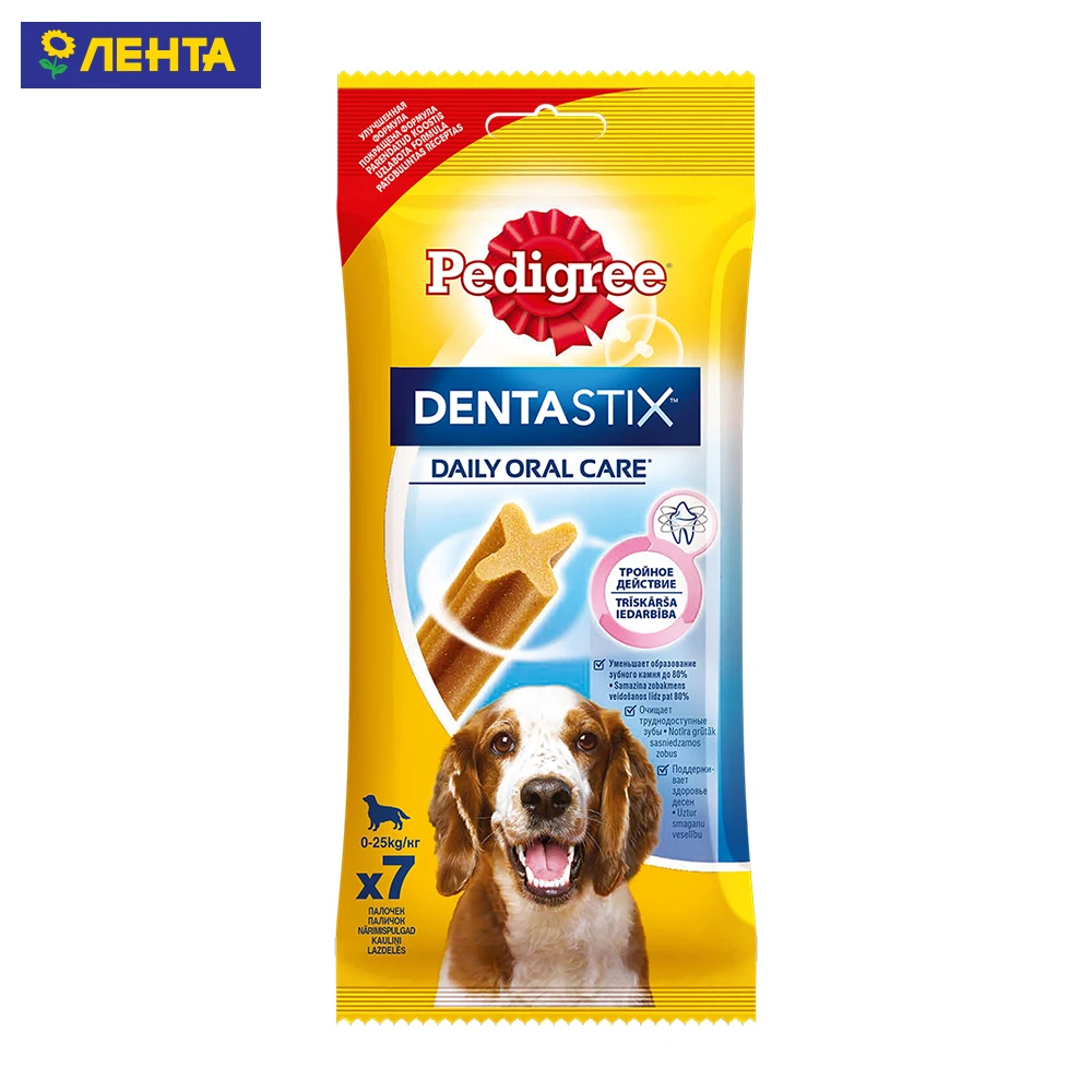 Лакомство для собак PEDIGREE DentaStix средн.и крупн.пород в форме палочек| |