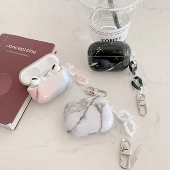 

Marble Pattern Earphone Case For Apple Airpods 1 Hard Case Cover Charging Box Protective Shell For AirPods 2 Protective Cover