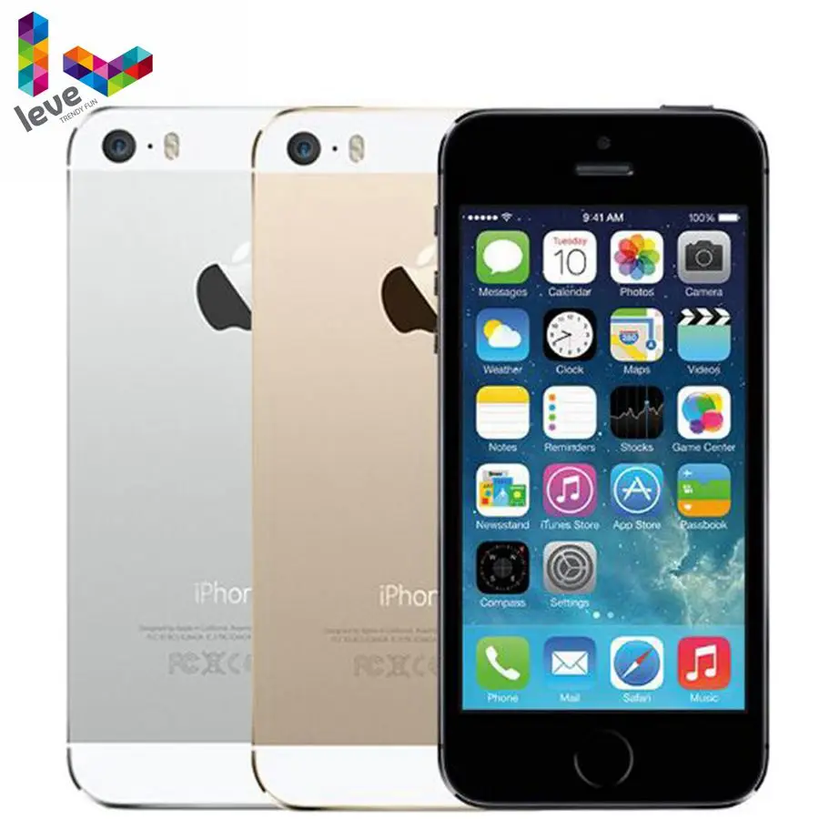 Разблокированный Apple iPhone 5S 4G LTE 4,0 ''16 Гб/32 ГБ/64 ГБ rom WIFI GPS GPRS 8MP IOS Touch ID отпечатков пальцев мобильный телефон